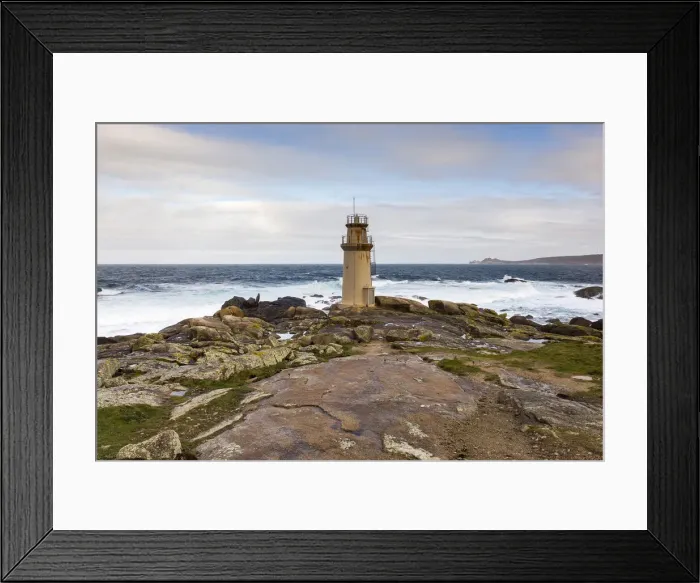 Framed Print : Spain, Galicia, Costa da Morte, Muxia, Lighthouse on the rocks by the Nosa Seanora da Framed Print : Spain, Galicia, Costa da Morte, Muxia, Lighthouse on the rocks by the Nosa Seanora da