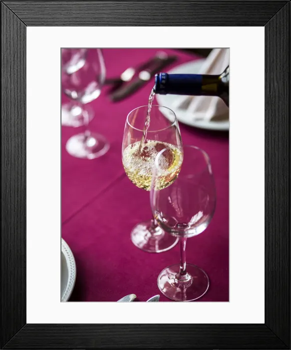 Framed Print : Spain, Costa da Morte, Vedra. A glass of Albarino at the Pazo de Galegos winery Framed Print : Spain, Costa da Morte, Vedra. A glass of Albarino at the Pazo de Galegos winery