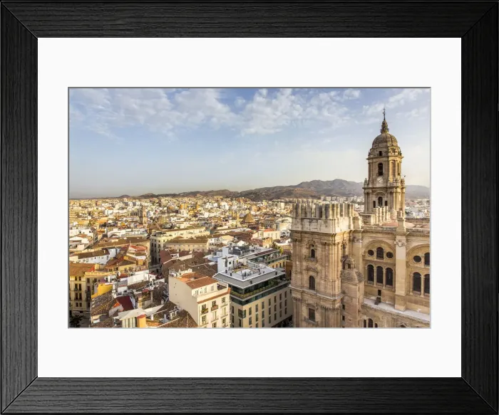 Framed Print : Spain, Andalusia, Malaga, View of Malaga Cathedral from an elevated point of view Framed Print : Spain, Andalusia, Malaga, View of Malaga Cathedral from an elevated point of view
