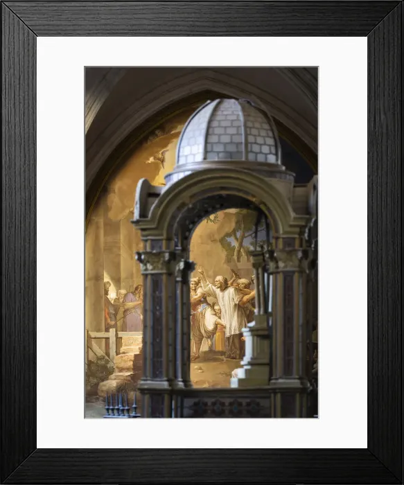 Framed Print : Spain, Castilla-La Mancaha, Detail of a fresco in the cloister of the Catedral Primada Framed Print : Spain, Castilla-La Mancaha, Detail of a fresco in the cloister of the Catedral Primada