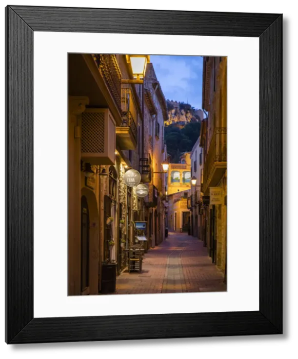 Framed Print : Europe, Spain, Catalonia, Begur, A street in the centre of Begur Framed Print : Europe, Spain, Catalonia, Begur, A street in the centre of Begur
