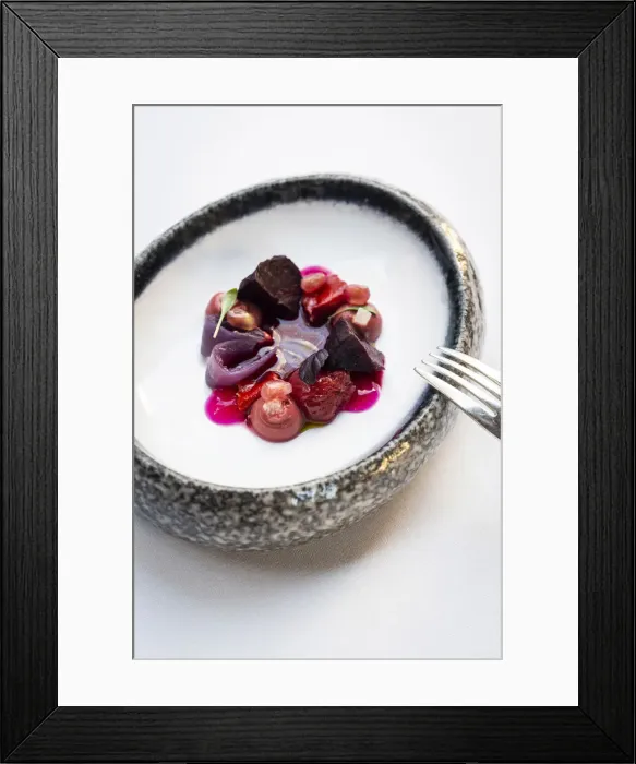 Framed Print : Europe, Spain, Catalonia, Girona, Red salad with beetroot vinagrette, roasted pepper Framed Print : Europe, Spain, Catalonia, Girona, Red salad with beetroot vinagrette, roasted pepper