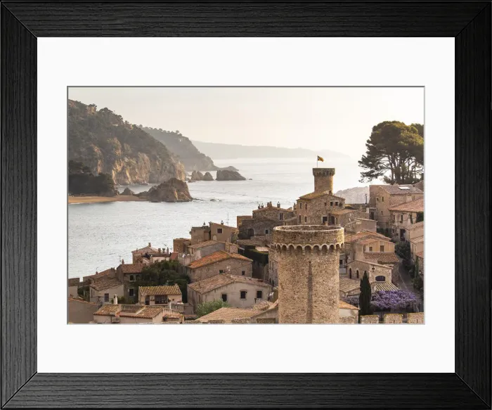 Framed Print : Europe, Spain, Catalonia, Costa Brava, Tossa de Mar, View of Tossa de Mar from Framed Print : Europe, Spain, Catalonia, Costa Brava, Tossa de Mar, View of Tossa de Mar from