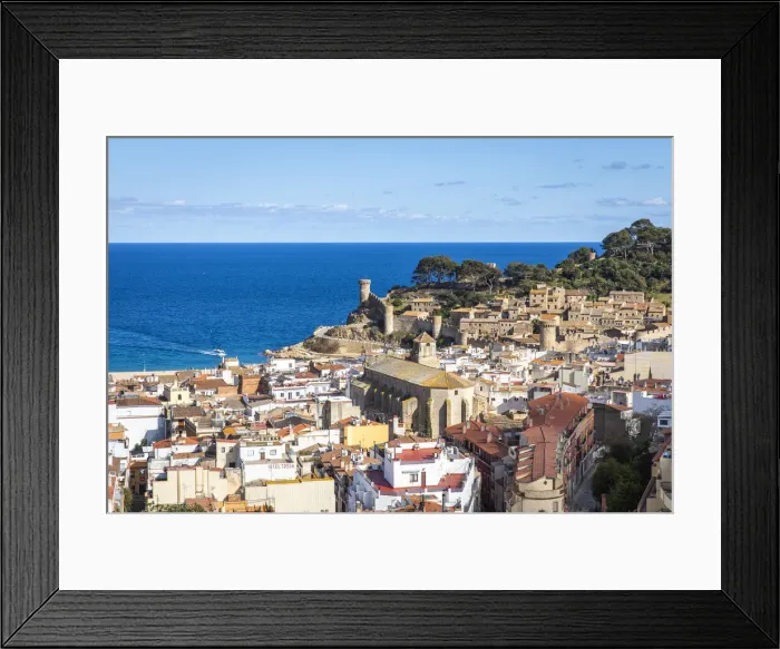 Framed Print : Europe, Spain, Catalonia, Costa Brava, Tossa de Mar, View of Tossa de Mar from the Torre Framed Print : Europe, Spain, Catalonia, Costa Brava, Tossa de Mar, View of Tossa de Mar from the Torre