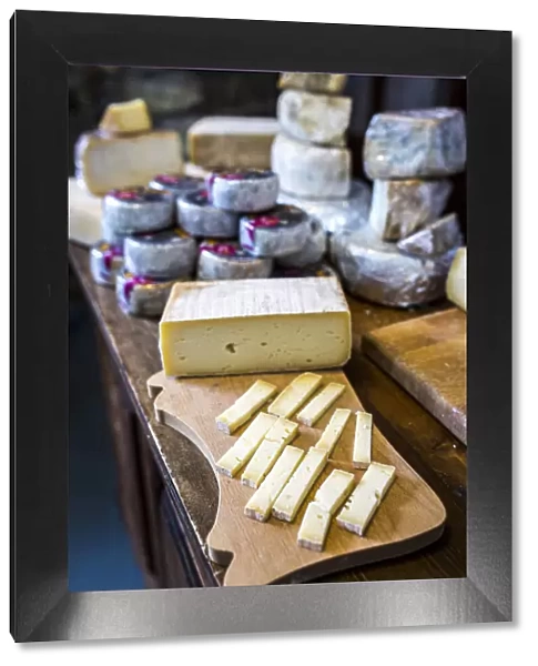 Europe, Spain, Catalonia, Val d Aran, Cheese tasting at the Tarrau cheese factory in