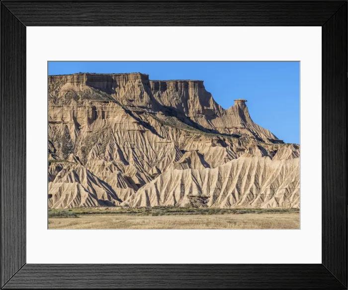 Framed Print : Rock formations, Bardenas Reales badlands, Navarre, Spain Framed Print : Rock formations, Bardenas Reales badlands, Navarre, Spain