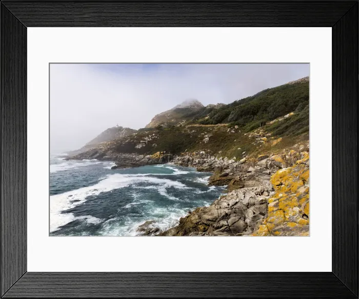 Framed Print : Spain, Galicia, Vigo, Cies Islands, View of the lighthouse from Punta de Carracido Framed Print : Spain, Galicia, Vigo, Cies Islands, View of the lighthouse from Punta de Carracido