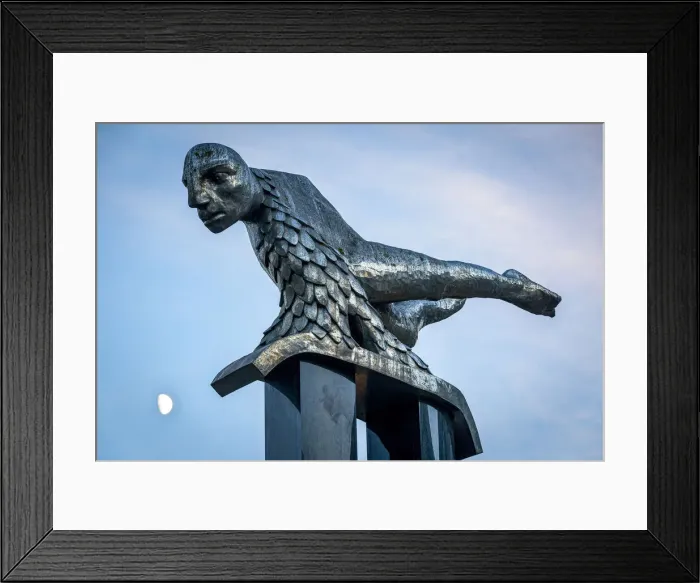 Framed Print : Spain, Galicia, Vigo, The Il Sireno'sculpture in the Praza da Porta do Sol Framed Print : Spain, Galicia, Vigo, The Il Sireno'sculpture in the Praza da Porta do Sol