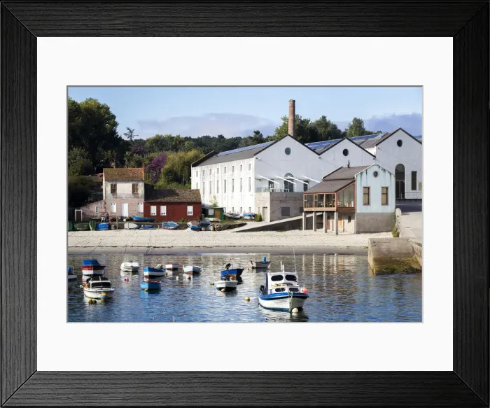 Framed Print : Spain, Galicia, Vigo, View of th Sea Museum on the Praia do Cochos shore Framed Print : Spain, Galicia, Vigo, View of th Sea Museum on the Praia do Cochos shore