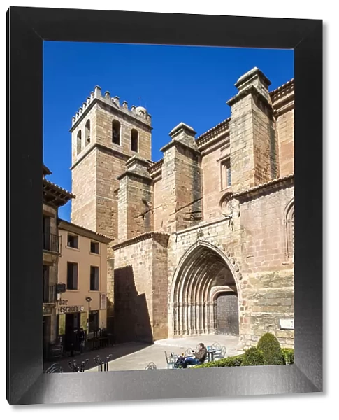 Spain, Aragon, Mora de Rubielos, St Marys church in the main square of the village