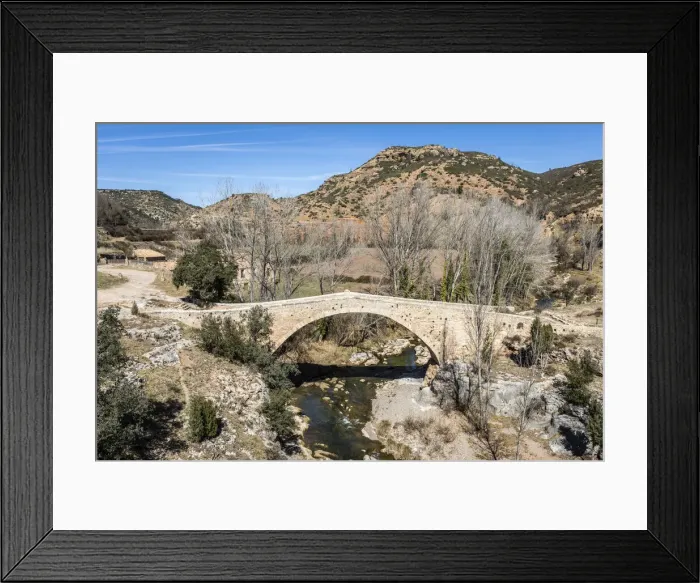 Framed Print : Spain, Aragon, Rubielos de Mora, The Fonseca bridge on Rio Mijares river Framed Print : Spain, Aragon, Rubielos de Mora, The Fonseca bridge on Rio Mijares river