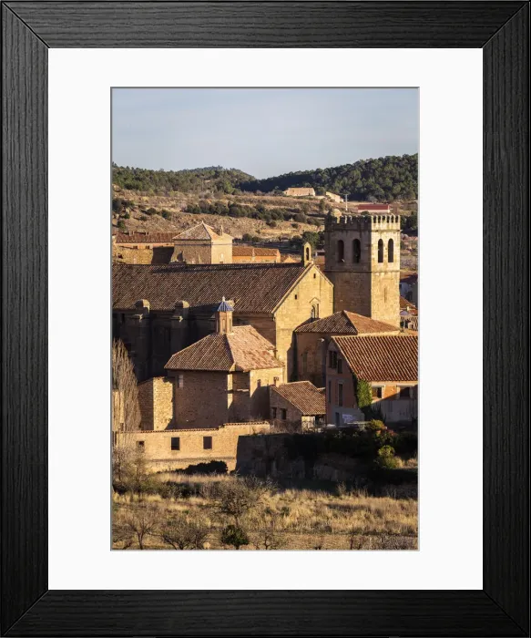 Framed Print : Spain, Aragon, Mora de Rubielos, View of the Ex-colegiata de Santa Maria