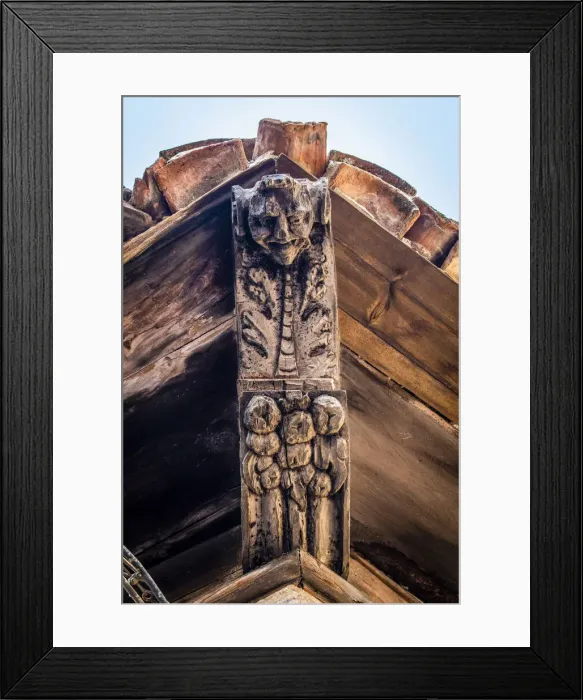 Framed Print : Spain, Aragon, Mora de Rubielos, Carved wood in the ceiling of an old house in Mora de Framed Print : Spain, Aragon, Mora de Rubielos, Carved wood in the ceiling of an old house in Mora de