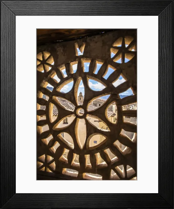 Framed Print : Spain, Aragon, Mirambel, View of Calle Agustain Pastor from insde the Portal de las Framed Print : Spain, Aragon, Mirambel, View of Calle Agustain Pastor from insde the Portal de las