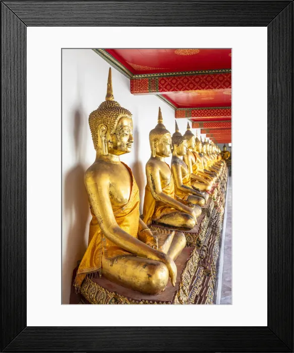 Framed Print : Buddha statues in Wat Pho (Temple of the Reclining Buddha), Bangkok, Thailand Framed Print : Buddha statues in Wat Pho (Temple of the Reclining Buddha), Bangkok, Thailand