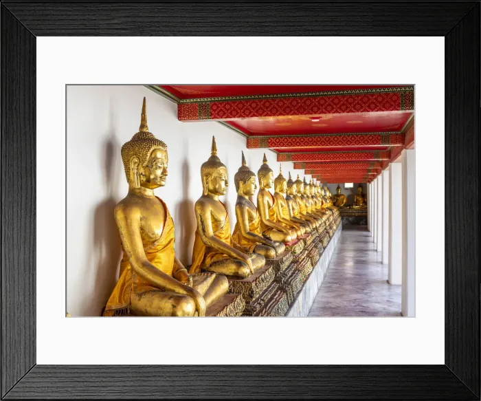 Framed Print : Buddha statues in Wat Pho (Temple of the Reclining Buddha), Bangkok, Thailand Framed Print : Buddha statues in Wat Pho (Temple of the Reclining Buddha), Bangkok, Thailand