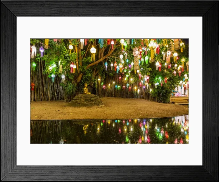 Framed Print : Wat Phan Tao temple during Loi Krathong festival, Chiang Mai, Northern Thailand, Thailand Framed Print : Wat Phan Tao temple during Loi Krathong festival, Chiang Mai, Northern Thailand, Thailand