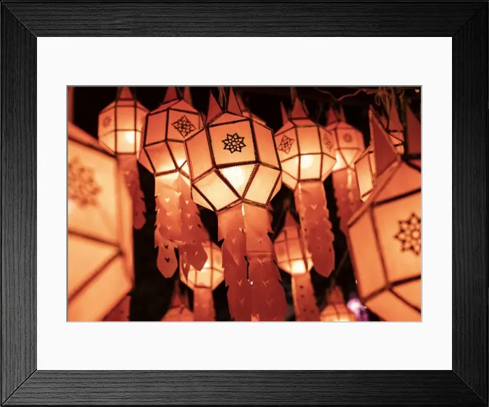 Framed Print : Lights at Loi Krathong festival, Chiang Mai, Northern Thailand, Thailand Framed Print : Lights at Loi Krathong festival, Chiang Mai, Northern Thailand, Thailand