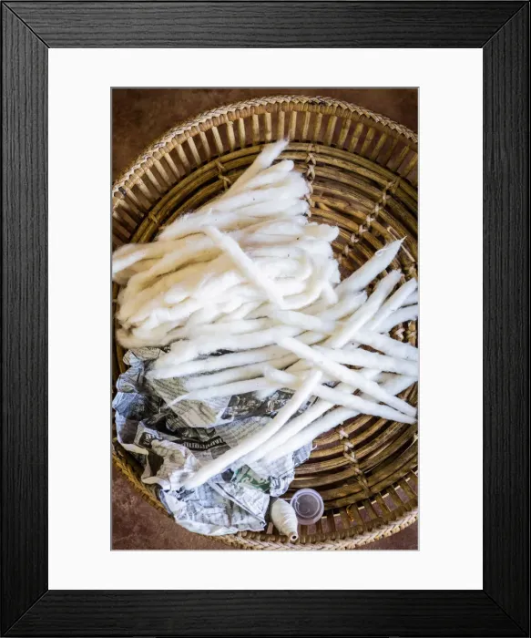 Framed Print : Cotton at a weaving factory in Chiang Rai, Northern Thailand, Thailand Framed Print : Cotton at a weaving factory in Chiang Rai, Northern Thailand, Thailand
