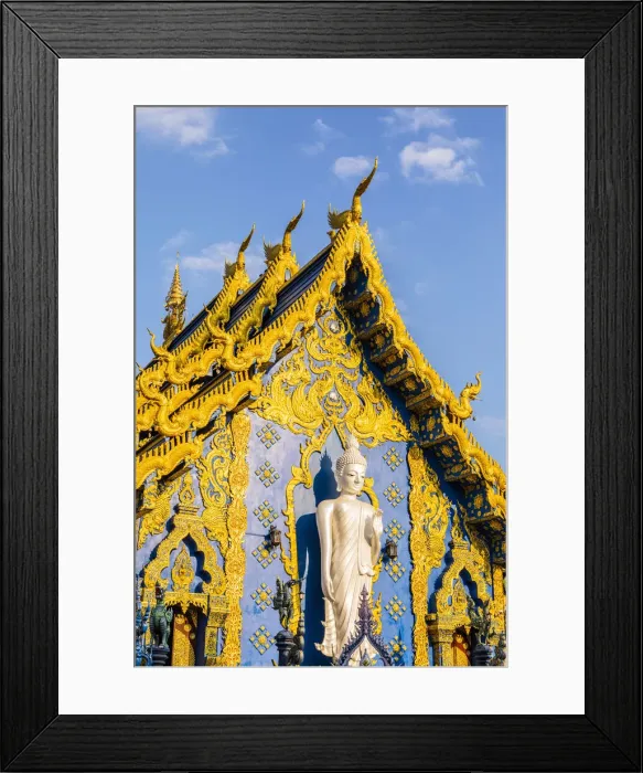 Framed Print : Wat Rong Suea Ten (Blue Temple), Chiang Rai, Northern Thailand, Thailand