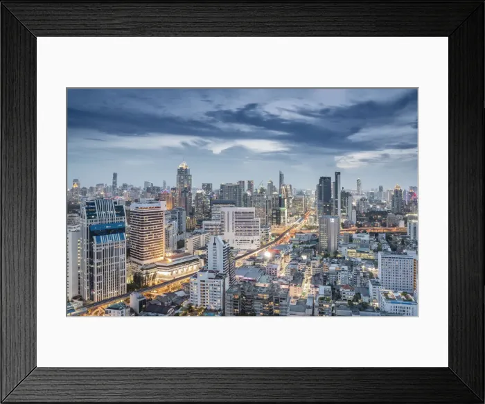 Framed Print : Asia, Southeast Asia, Bangkok. View of tall buildings in Bangkoks Central Business Framed Print : Asia, Southeast Asia, Bangkok. View of tall buildings in Bangkoks Central Business