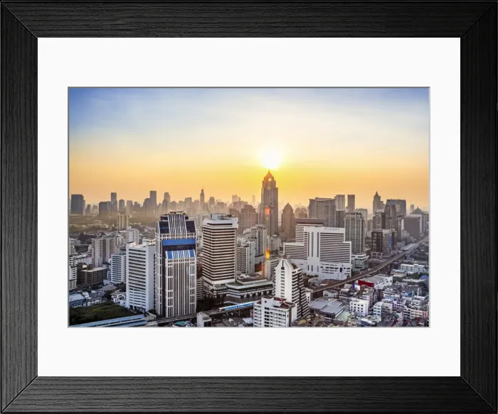 Framed Print : Asia, Southeast Asia, Bangkok. View of tall buildings in Bangkoks Pathum Wan Central Framed Print : Asia, Southeast Asia, Bangkok. View of tall buildings in Bangkoks Pathum Wan Central