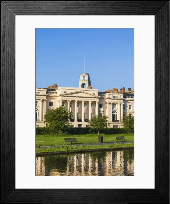 Framed Print : England, London, Regents Park, View Across The Boating Lake to Cornwall Terrace Framed Print : England, London, Regents Park, View Across The Boating Lake to Cornwall Terrace