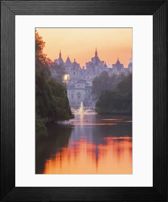 Framed Print : England, London, St. James Park, Dawn over St. Jame Framed Print : England, London, St. James Park, Dawn over St. Jame