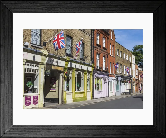 Framed Print : England, Berkshire, Eton, Eton High Street, Colourful Shop Fronts Framed Print : England, Berkshire, Eton, Eton High Street, Colourful Shop Fronts