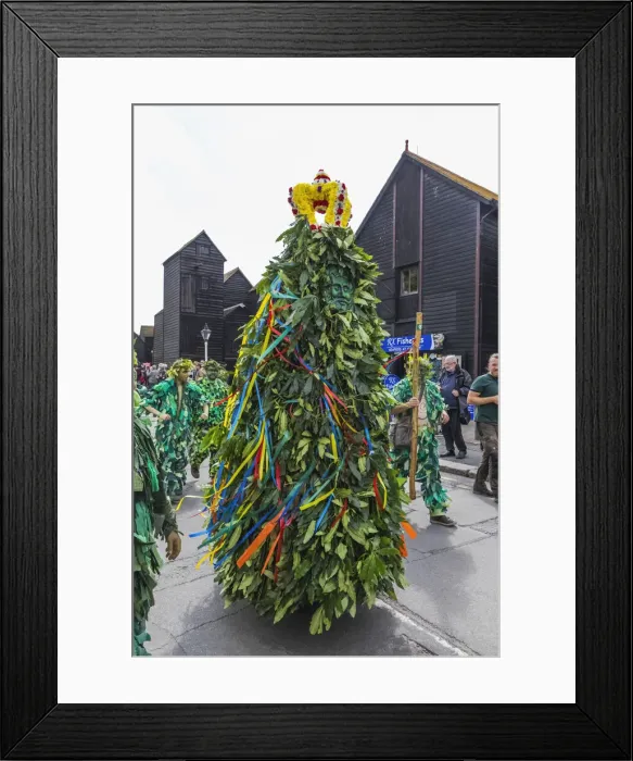 Framed Print : England, East Sussex, Hastings, The Annual Traditional Jack in the Green Festival aka Framed Print : England, East Sussex, Hastings, The Annual Traditional Jack in the Green Festival aka