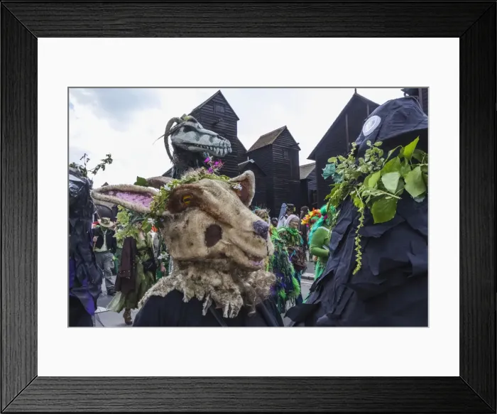 Framed Print : England, East Sussex, Hastings, The Annual Traditional Jack in the Green Festival aka