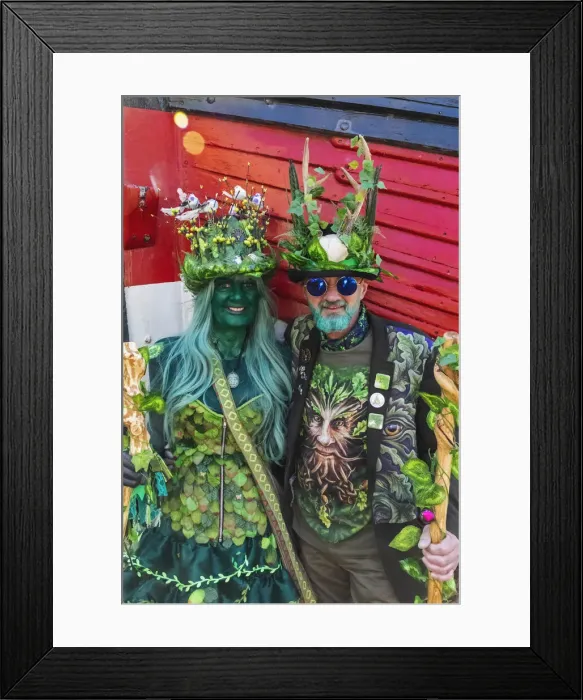 Framed Print : England, East Sussex, Hastings, The Annual Traditional Jack in the Green Festival aka