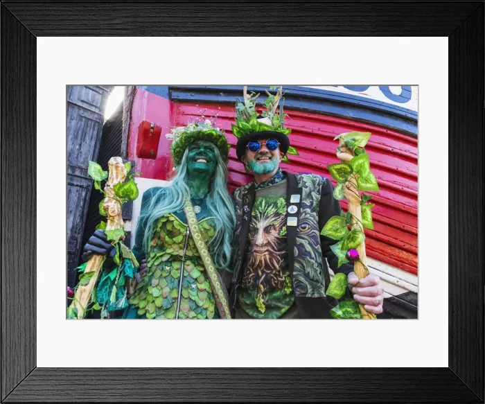 Framed Print : England, East Sussex, Hastings, The Annual Traditional Jack in the Green Festival aka