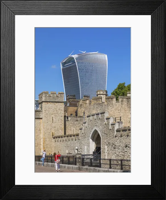 Framed Print : England, London, Tower of London and The Walkie Talkie Building Framed Print : England, London, Tower of London and The Walkie Talkie Building