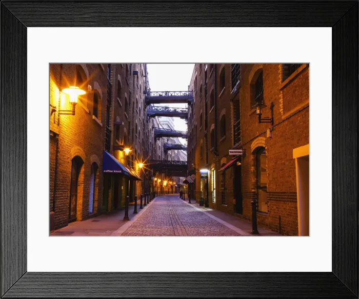 Framed Print : England, London, Southwark, Butlers Wharf, Shad Thames, Converted Victorian Warehouses