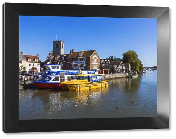England, Dorset, Isle of Purbeck, Wareham, Quayside View and River Frome