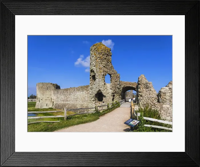 Framed Print : England, East Sussex, Pevensey, Pevensey Castle