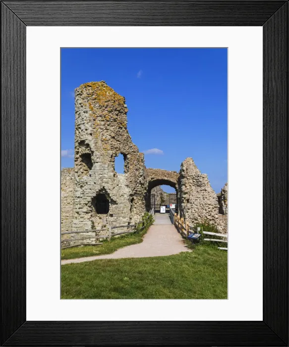 Framed Print : England, East Sussex, Pevensey, Pevensey Castle Framed Print : England, East Sussex, Pevensey, Pevensey Castle
