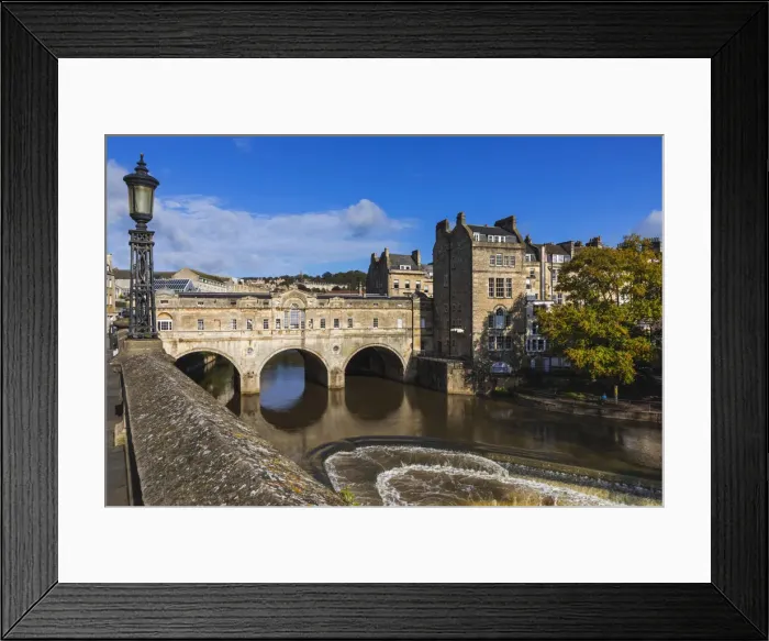 Framed Print : England, Somerset, Bath, Pultney Bridge and River Avon