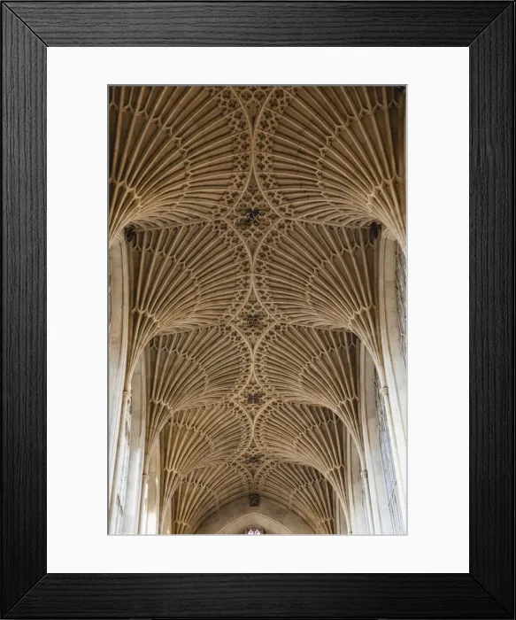 Framed Print : England, Somerset, Bath, Bath Abbey, The Fan-vaulted Ceiling of The Nave Framed Print : England, Somerset, Bath, Bath Abbey, The Fan-vaulted Ceiling of The Nave