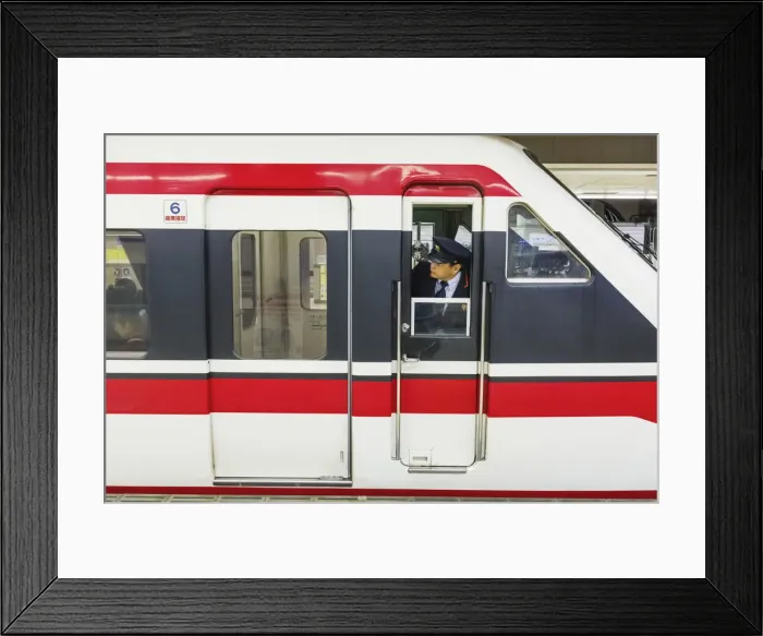 Framed Print : Japan, Honshu, Tokyo, Asakusa Station, Tobu Railways, Train Guard Framed Print : Japan, Honshu, Tokyo, Asakusa Station, Tobu Railways, Train Guard