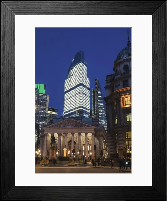 Framed Print : England, London, The City of London, The Royal Exchange and Modern Skyscrapers Framed Print : England, London, The City of London, The Royal Exchange and Modern Skyscrapers