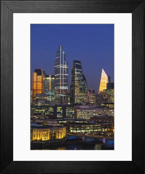 Framed Print : England, London, City of London Skyline showing Modern Skyscrapers Framed Print : England, London, City of London Skyline showing Modern Skyscrapers