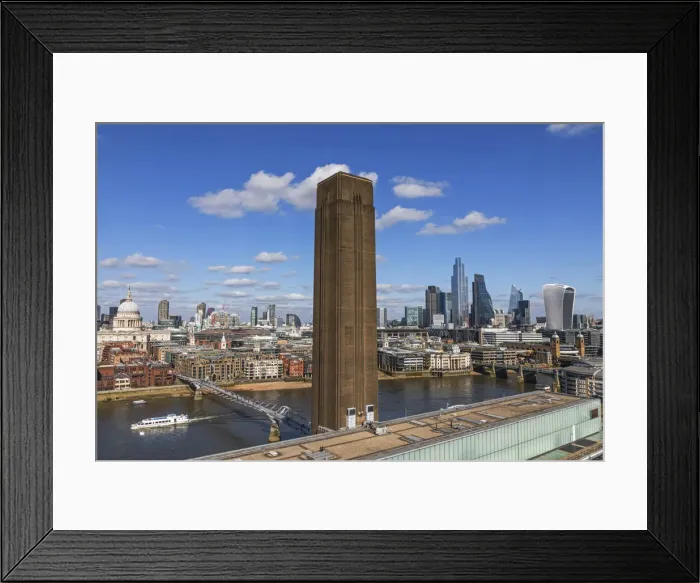 Framed Print : England, London, City of London Skyline and River Thames, View from The Tate Modern Framed Print : England, London, City of London Skyline and River Thames, View from The Tate Modern