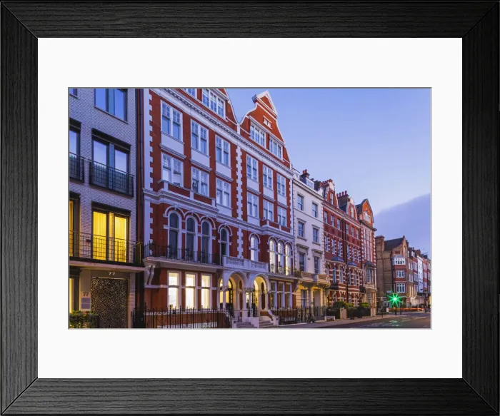 Framed Print : England, London, Marylebone, Wimpole Street