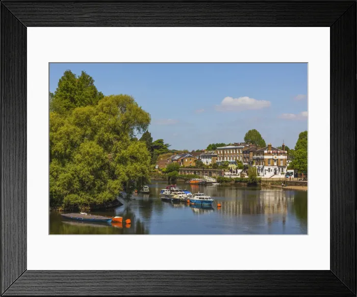 Framed Print : England, London, Richmond, View of the Thames and Richmond Skyline from Richmond Bridge Framed Print : England, London, Richmond, View of the Thames and Richmond Skyline from Richmond Bridge