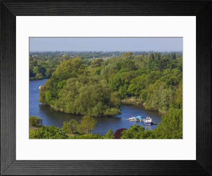 Framed Print : England, London, Richmond, View of The Thames from Richmond Hill Framed Print : England, London, Richmond, View of The Thames from Richmond Hill