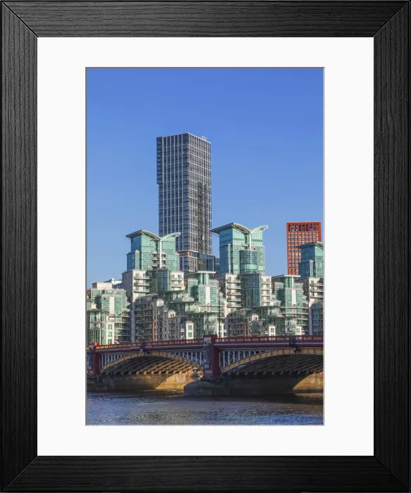 Framed Print : England, London, Vauxhall, Vauxhall Bridge and St. George Framed Print : England, London, Vauxhall, Vauxhall Bridge and St. George