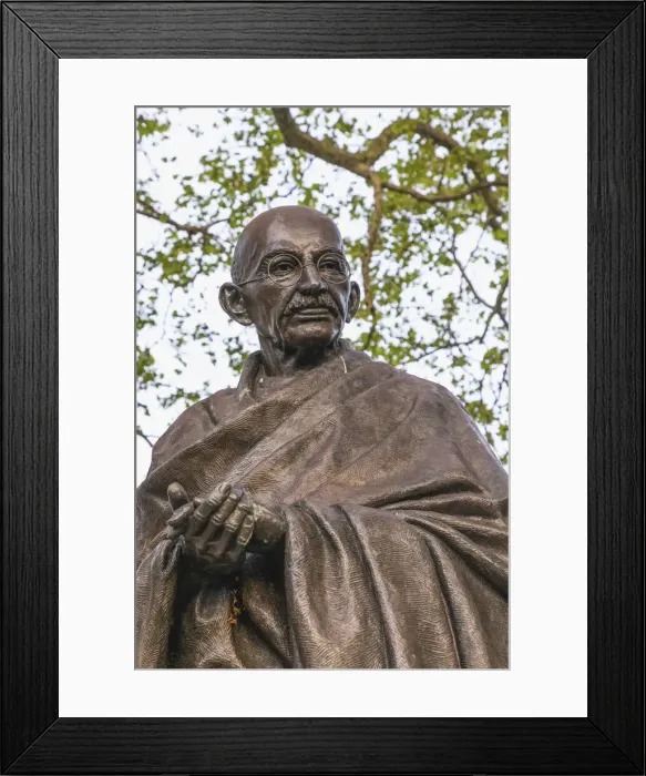 Framed Print : England, London, Westminster, Parliiament Square, The Mahatma Gandhi Statue