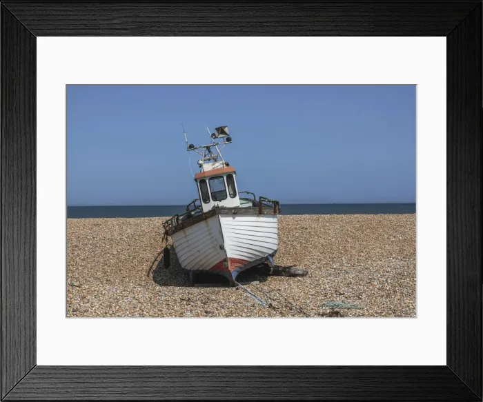 Framed Print : England, Kent, Dungeness, Clinker Fishing Boat Framed Print : England, Kent, Dungeness, Clinker Fishing Boat